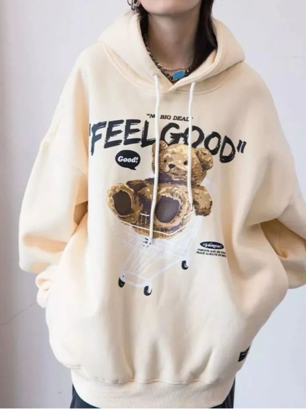 Aelfric Eden Feel Good Teddy Bear Hoodie Size Small